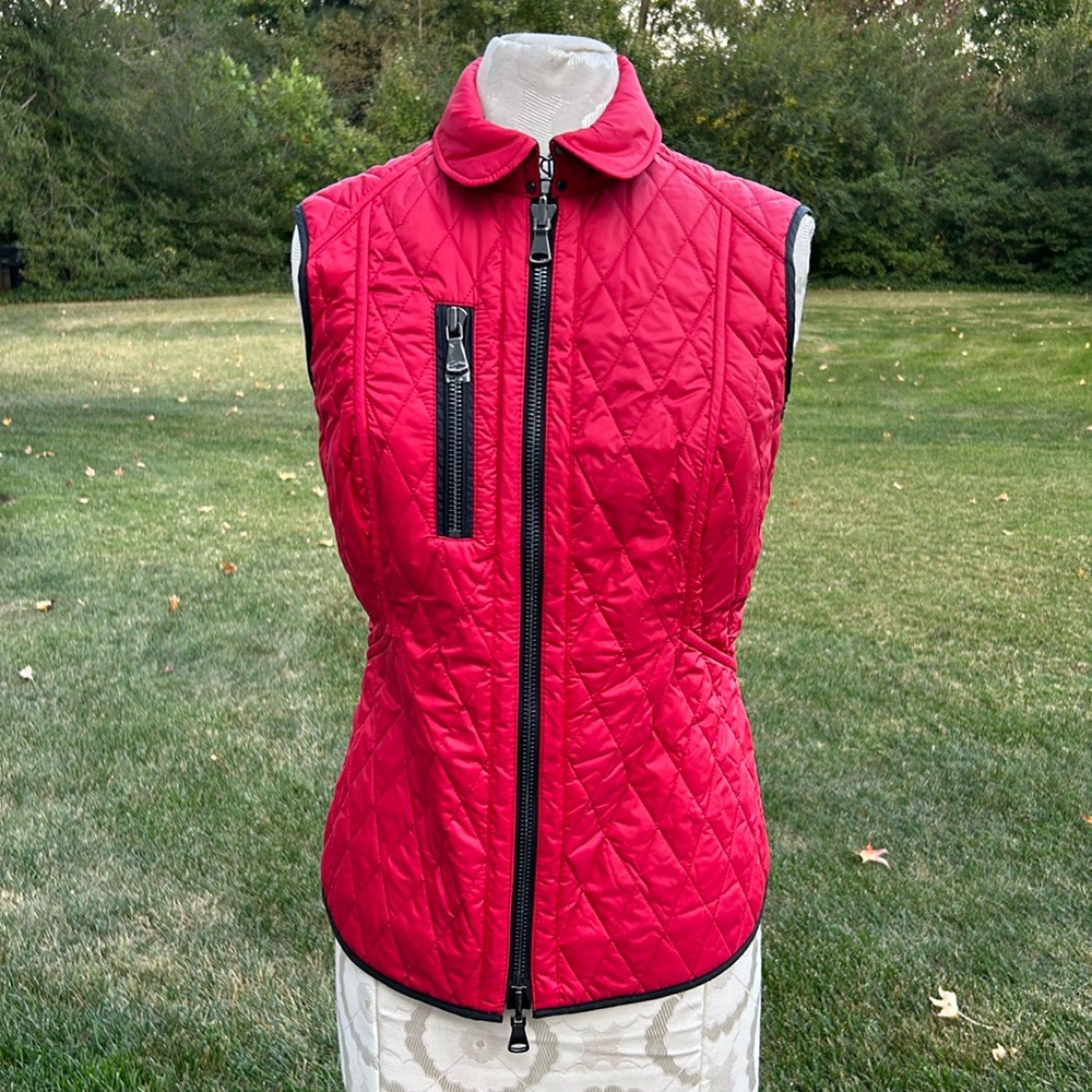 NWT Reversible Red to Black Carlisle Per Se Venom Cherry Red Quilted Vest - Picture 2 of 15